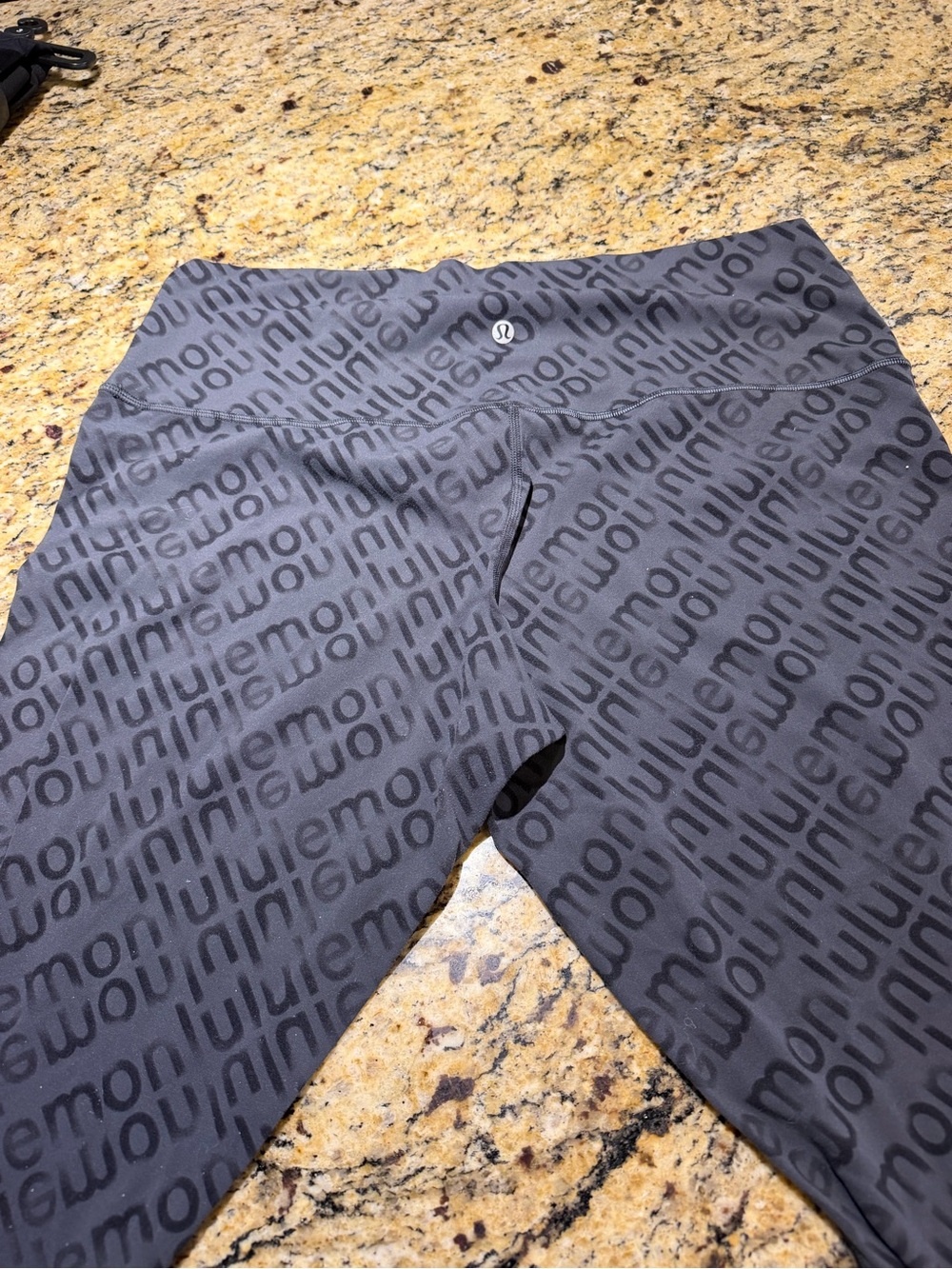 lululemon Dark Gray Logo-Print Leggings 25” inseam